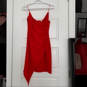 Red evening dress